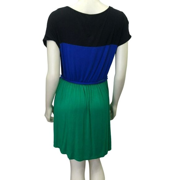KENSIE KNIT CASUAL COLOR BLOCK DRESS SIZE MD - Picture 5 of 6